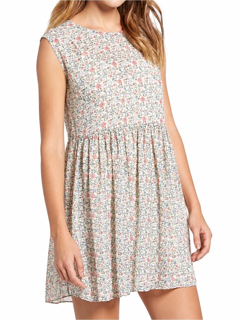 Madewell floral chiffon mini dress, XS